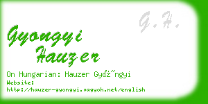 gyongyi hauzer business card